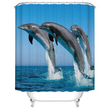 Mediterranean Cartoon Shower Curtain