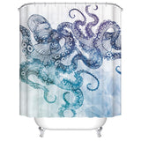 Mediterranean Cartoon Shower Curtain