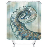 Mediterranean Cartoon Shower Curtain